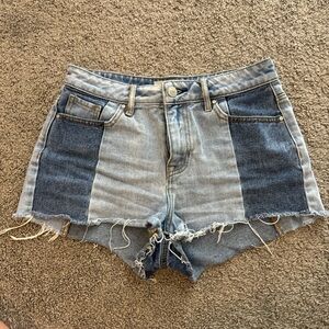Denim Patchwork Women's Shorts